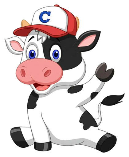 Cany the cow waving hello